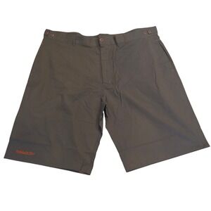 Mitchell & Ness Poplin Tech Shorts Mens 4XL Grey New Athletic Casual Embroidered